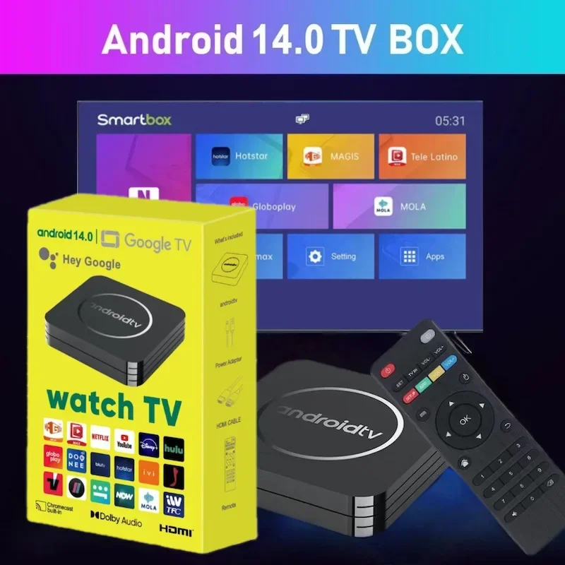 Телеприставка Q3 Smart TV Box Android 14 Allwinner H3 Quad Core Wi-Fi 2 ...