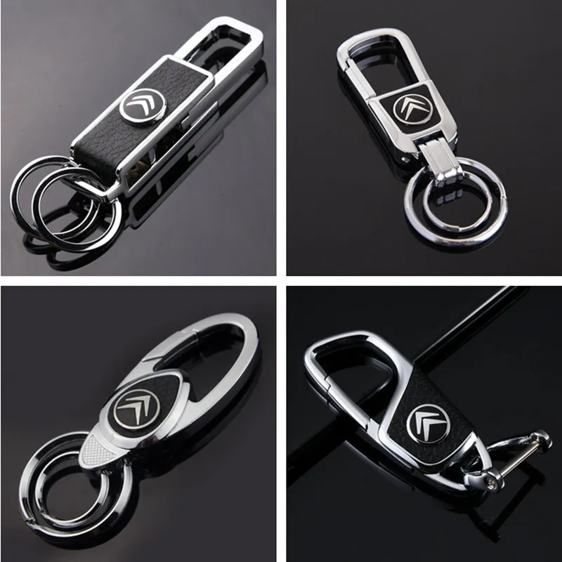 

For Citroen Emblem Elysee Berlingo Xsara C3 C4 Picasso Sega Aircross C5 Aircross Car KeyRing Decoration Key Chain Business Gift