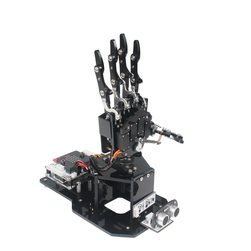 

Unfinished uHandbit Open Source Robotic Hand for 180 Degree Swivel Base APP Control w/o Micro: bit Main Board