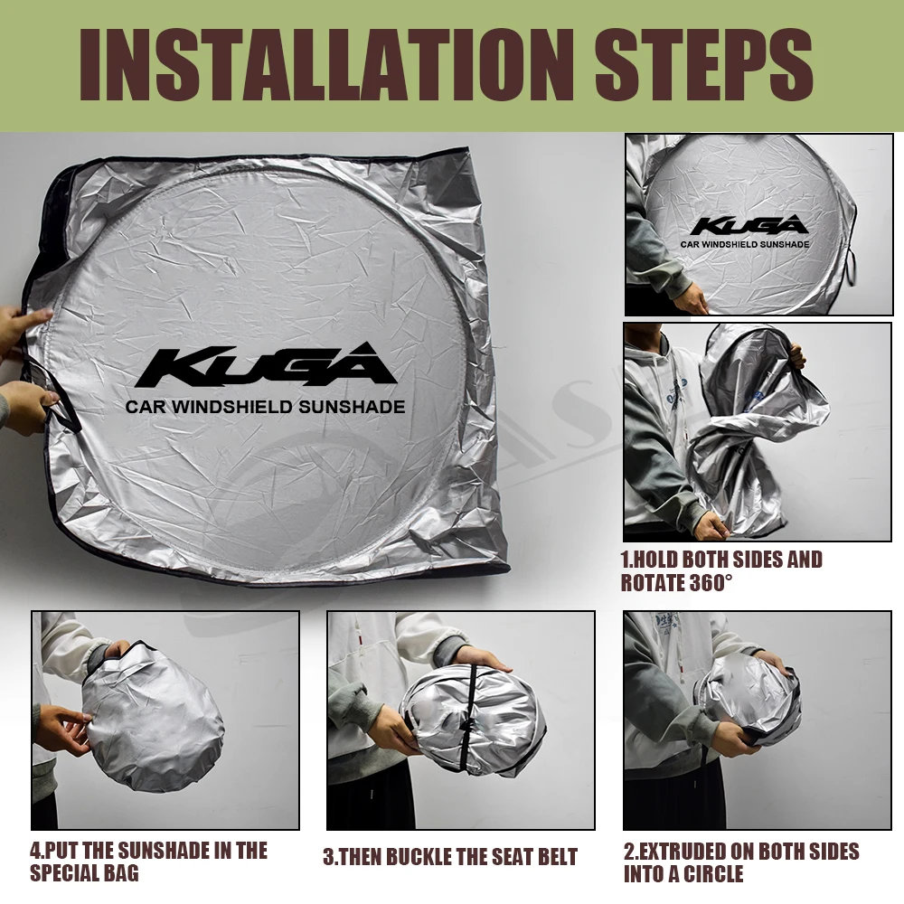 

Car Front Windshield Sunshade For Ford Kuga 1 2 3 2008 2009 2010 2011 2012 2013 2014 2015 2016 2017 2018 2019 - 2021 Accessories