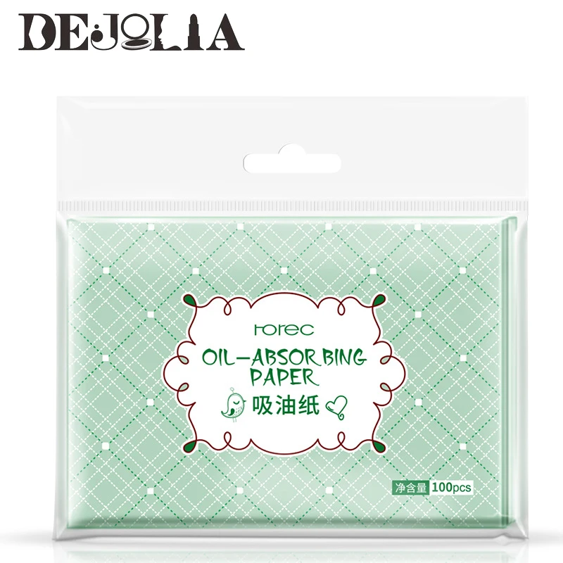 

100PCS Green Tea Oil Control Wipes Protable Facial Absorbent Paper Blotting Sheets Face Cleaning Papers Beauty Makeup Tools