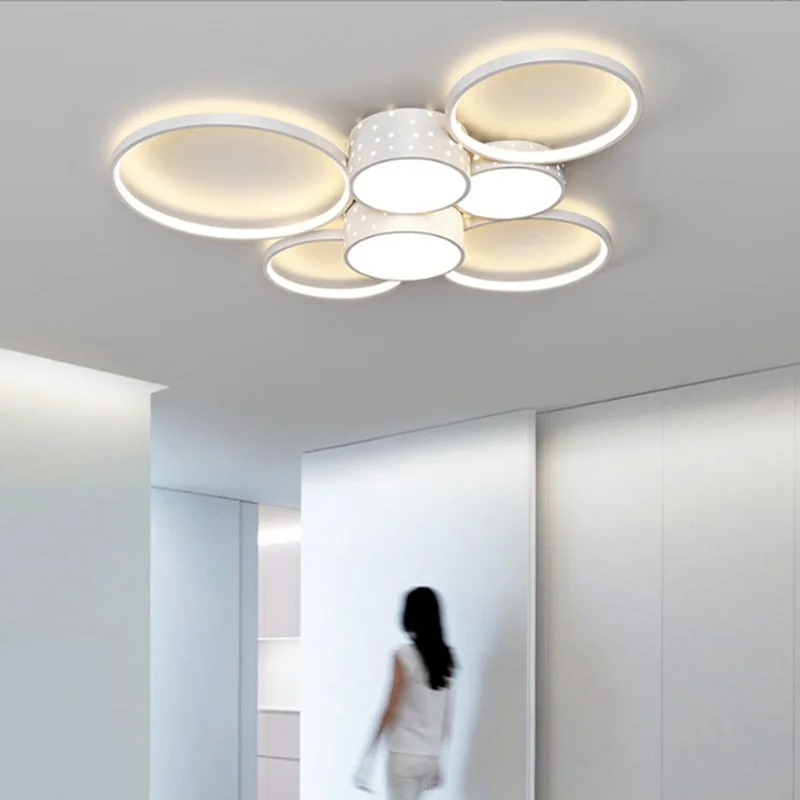 

Pendant Lights Luxury Ring Ceiling Living Room Modern Intelligent LED Bedroom Chandelier Beiou Creativity Indoor Decoration Lamp