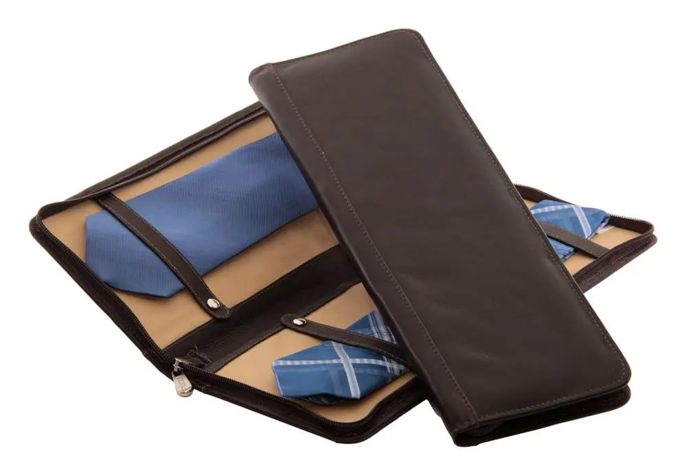 ZIPPERED TIE CASE WITH SNAPS