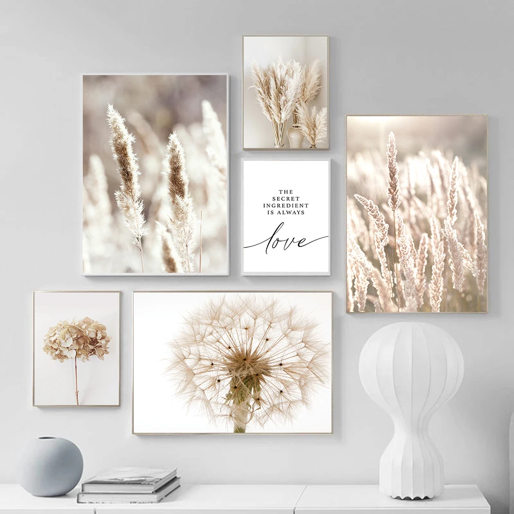 Современные Настенные постеры с изображением растений цветов одуванчиков