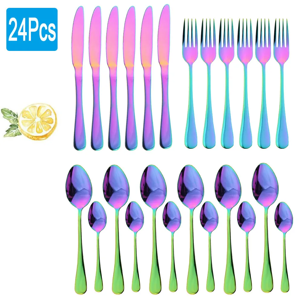 

Набор столовых приборов из нержавеющей стали, 8/16/24 шт.