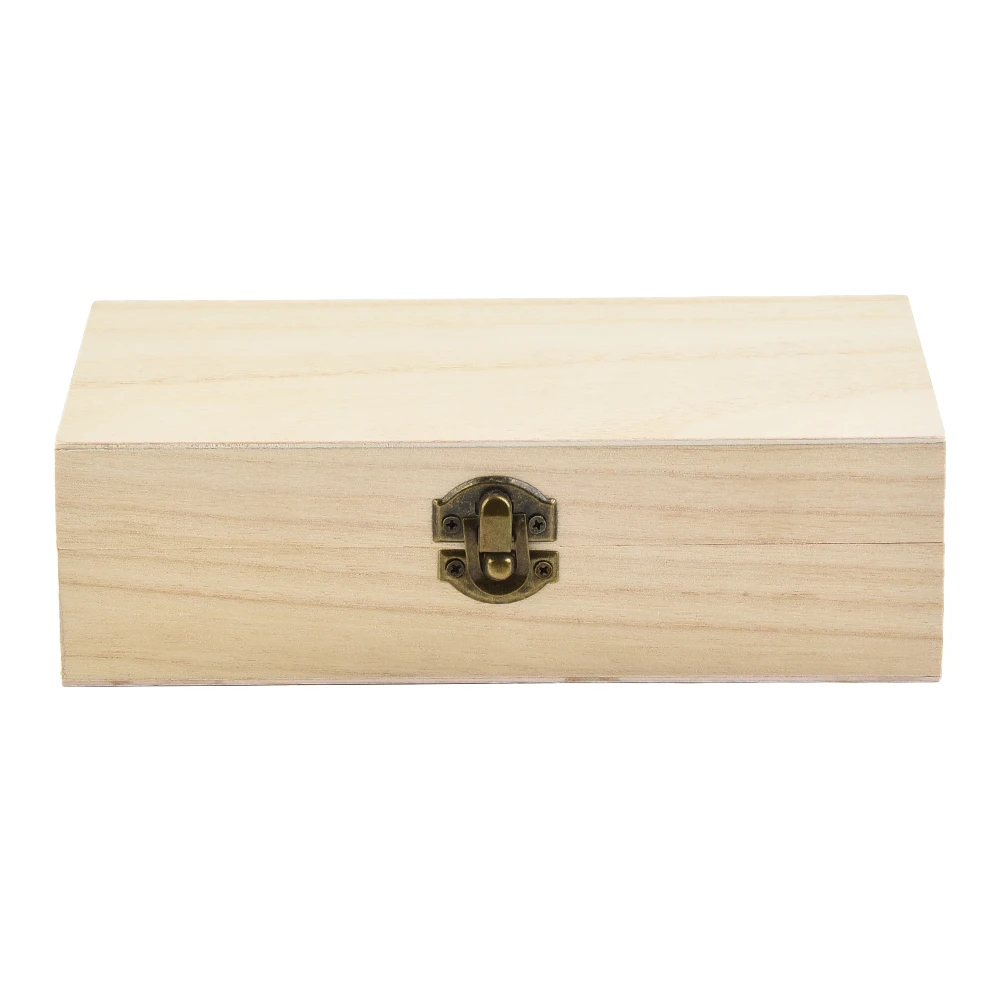 

Rectangular Wooden Storage Box Jewelry Box Retro Wooden Box Flip Top Wooden Gift Packaging Boxes Hand Decoration