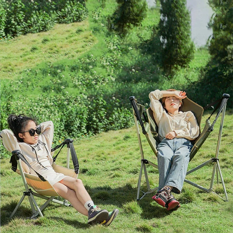 Открытый складной стул для кемпинга с высокой нагрузкой спинка кресло-качалка