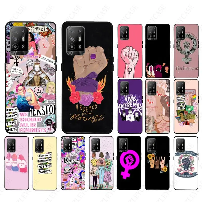 Чехол funda феминистский для телефона OPPO A12 A15 A15S A74 A94 4G A3S A5S A9 2020 A52 A53S A72 5G A73 A91