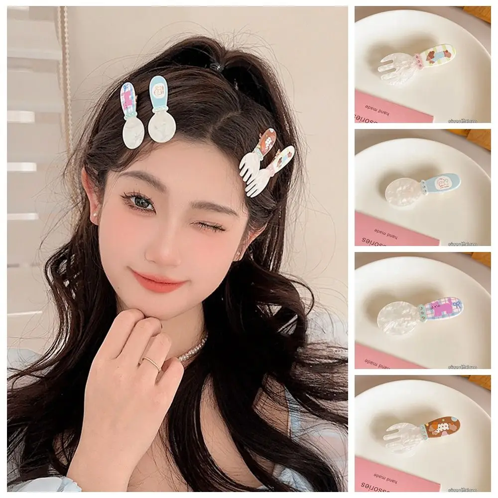 Милая боковая заколка милая Заколка-ложка вилка зажим для кошек собак щенков