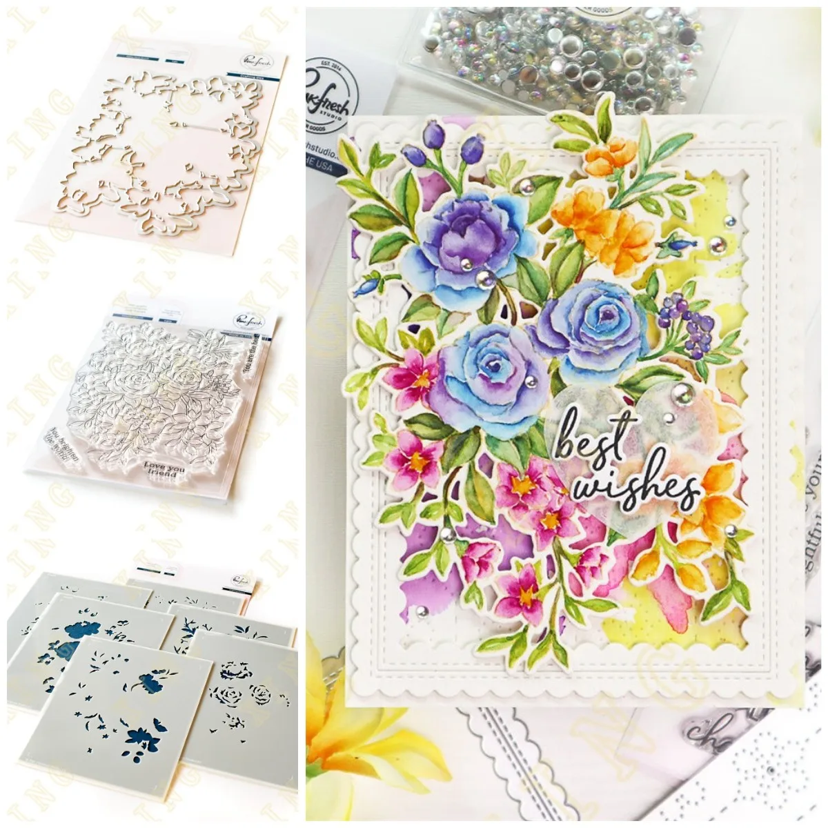 

Fancy Rose Bunch New Arrival Metal Cutting Dies Stamps Stencil for 2022 Scrapbook Diary Gift Decoration Embossing Template Craft