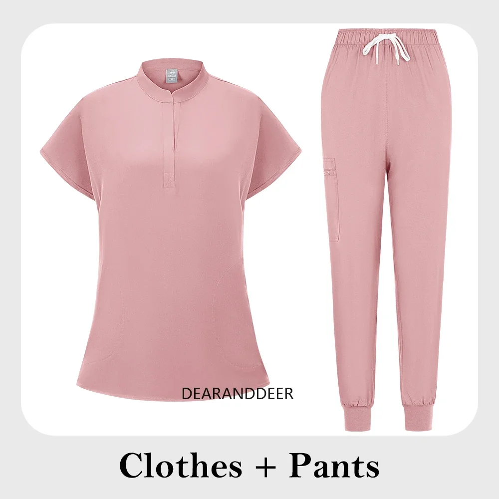 Dentist work uniform clinical shirt pants for men and women general doctor medical care clothing beauty surgical set