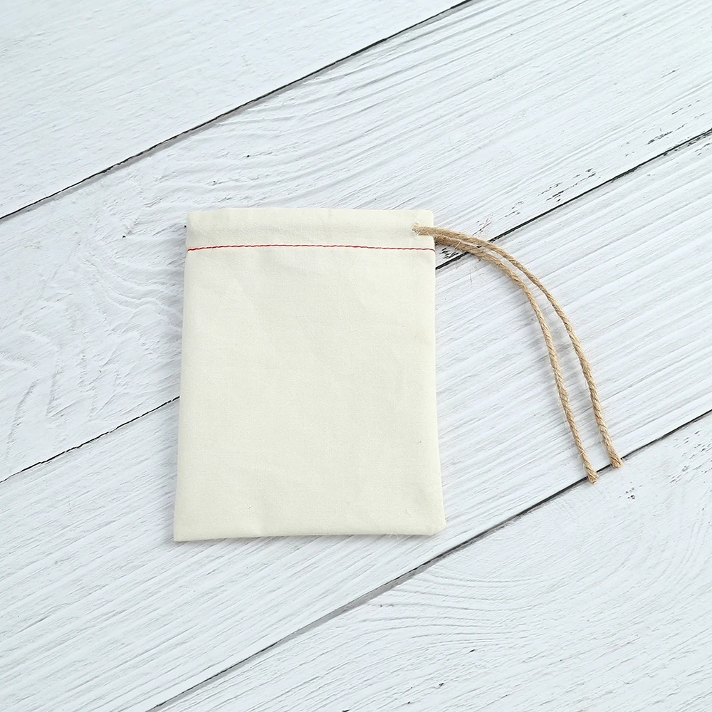 50pcs Yellow Cotton Jewelry Bag Jewelry Packing Small Pouches for Wedding Party Candy Bag Custom Logo Mariage Jewelry Organizer