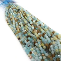 natural stone light blue amazonite beads 6mm 8mm 10mm jewelry diy men women necklace bracelet facet beaded charms accessories