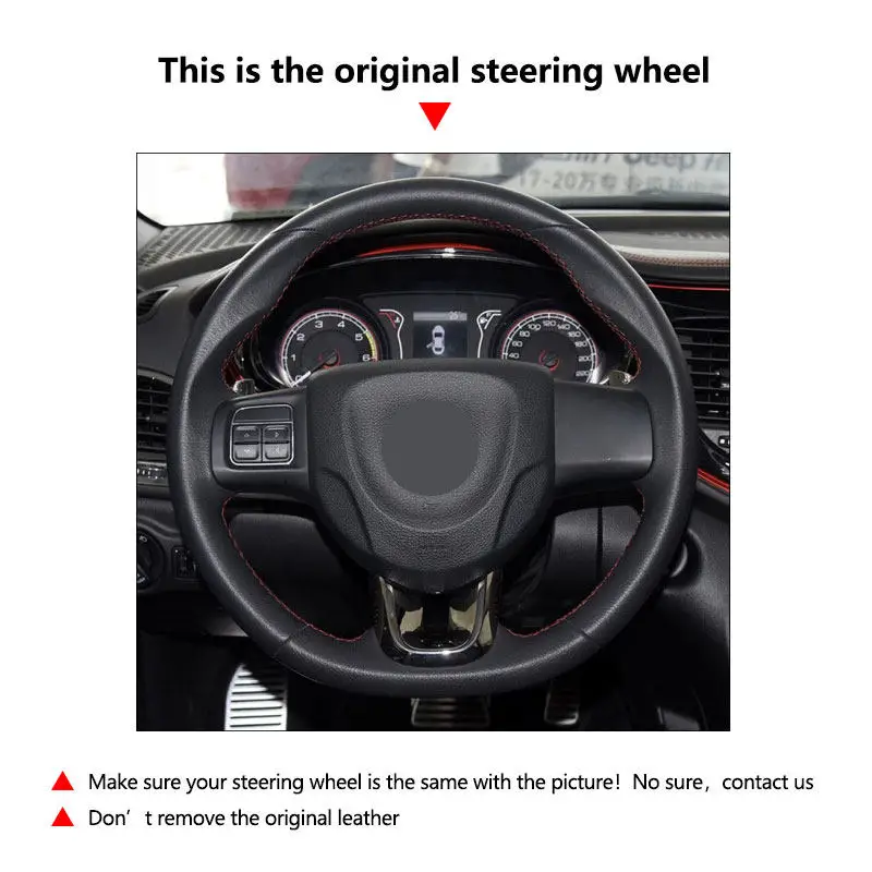 Аксессуары для салона автомобиля кожаная накладка на руль из микрофибры FIAT Viaggio