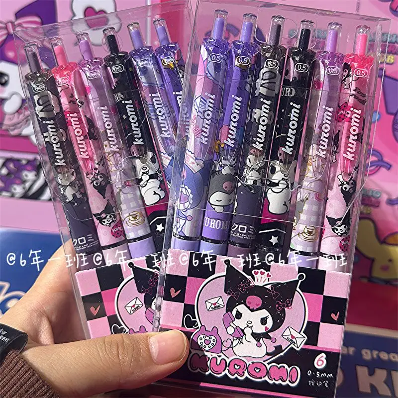 

Sanrio Kuromi Kawaii ins high-value press pen students quick-drying good writing brush question pen 0.5 black neutral pen