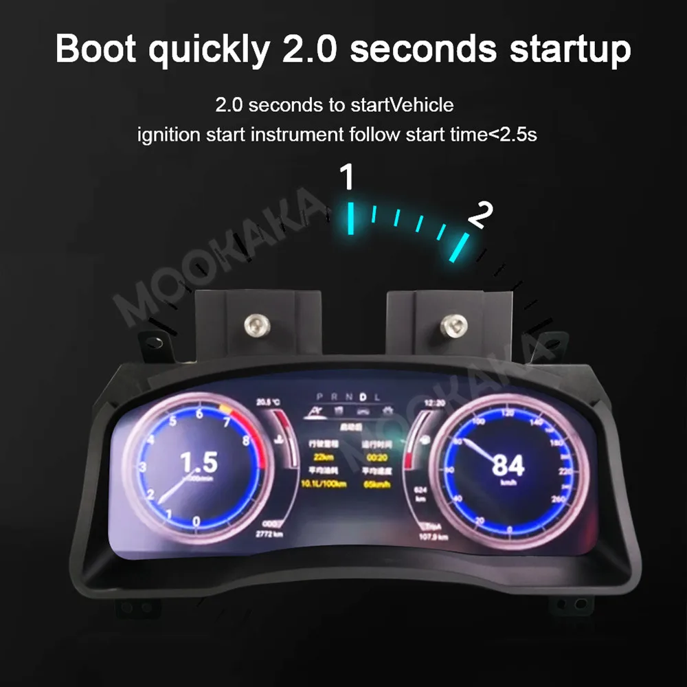 Фото 12,3-дюймовый цифровой приборный щиток на базе Linux для Toyota Prado Lexus GX470 2002-2009, виртуальная приборная панель, ЖК-спидометр №5