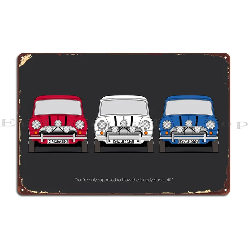 Классическая итальянская работа металлическая фотонастенная пещера Печатный клубный персонализированный оловянный плакат