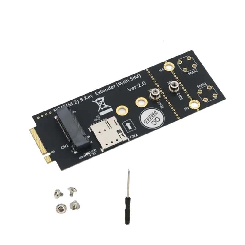 Плата разработки M.2 To NGFF Key B 4G LTE 5G Riser Card с SIM-картой для EM06-E EM12-G EM160R-GL RM500Q RM520N RM500U