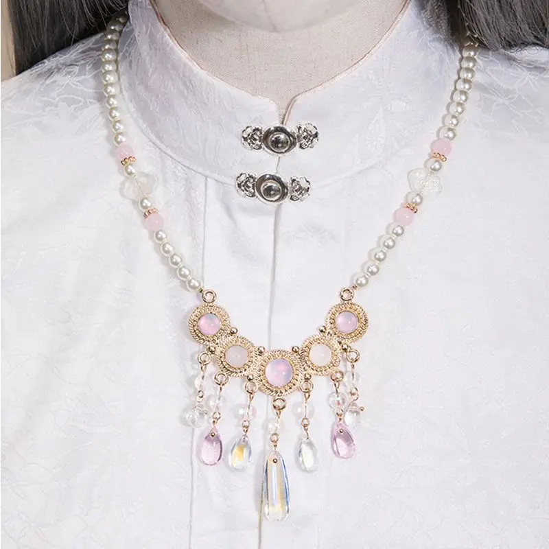 

Vintage Hanfu Necklace for Women Beautiful Pendant Necklace Jewelry
