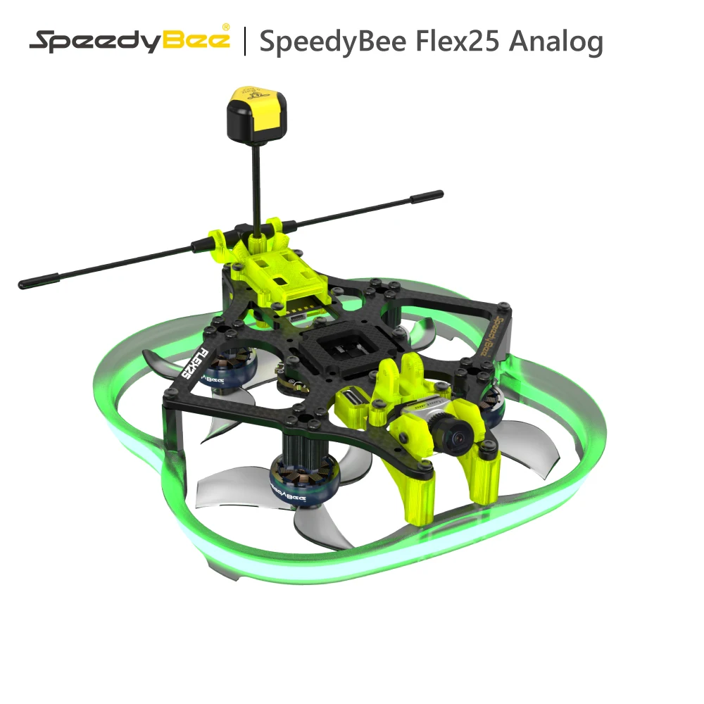 SpeedyBee 2.5 Inches Quadcopter 4S Flex25 RunCam Phoenix2-NANO Analog F745 35A Freestyle Drone Cinewhoop Tinywhoop