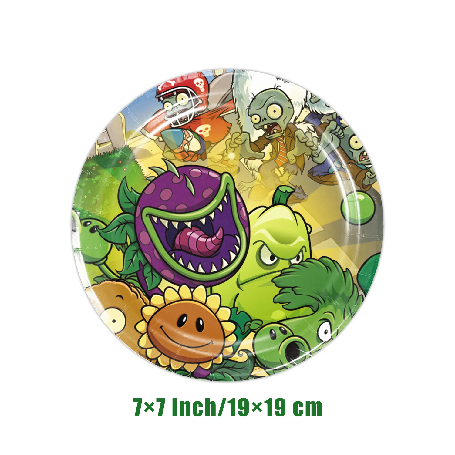 Фото Горячая игра P-Plants vs Z-Zombiesed, набор декора для дня рождения, посуда, скатерть, воздушные шары, топпер для торта, фон, товары для детской вечеринки №5