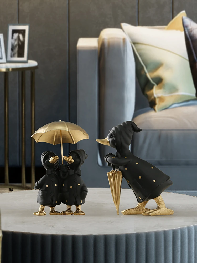 

High-end Light Luxury Duck Decoration Living Room Home Decoration TV Cabinet Porch Wine Cabinet Decoration Art Home Decoration
