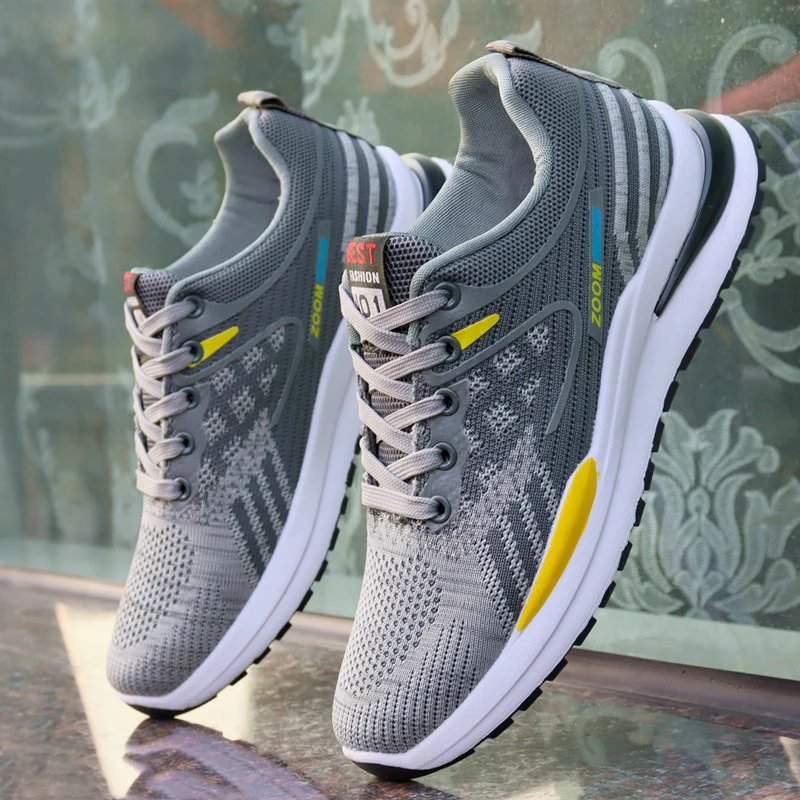 Men's Sneakers Mesh Breathable Running Shoes High Quality Platform Casual Light Soft Fashion Shoes