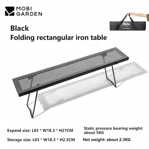 MOBI GARDEN складной железный стол черный