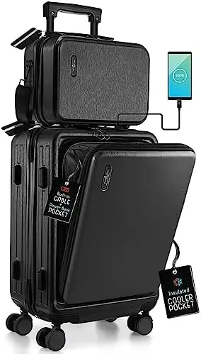 

Дюймовый чемодан для ручной клади 22x14x9, одобрен авиакомпанией, чемодан для ручной клади с колесами, чемодан для ручной клади с жестким корпусом, маленький чемодан для кражи,