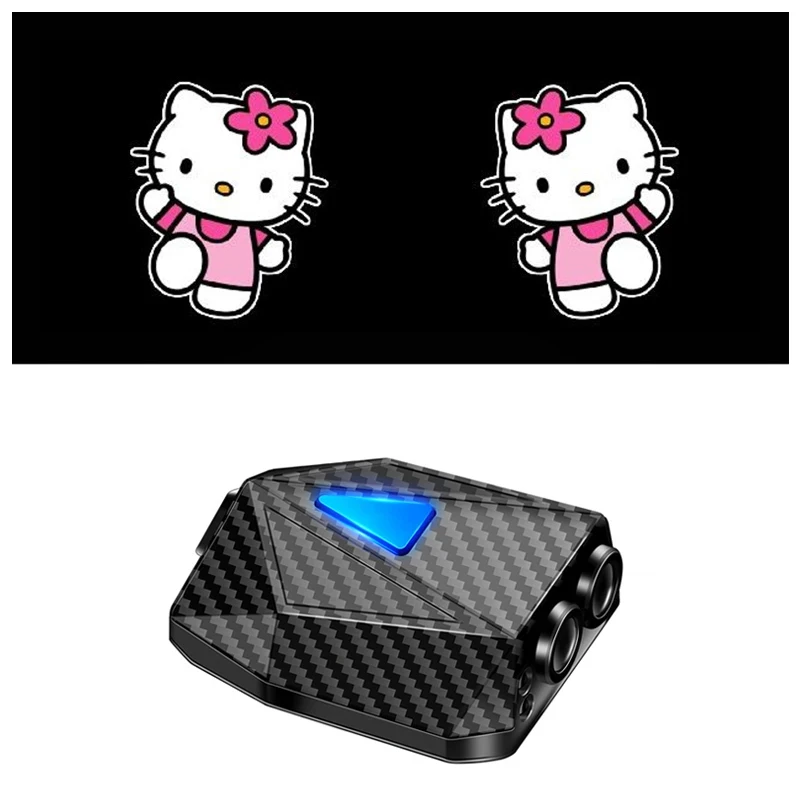 

Милый Hello Kitty беспроводной светодиодный дверной лазерный проектор с логотипом аниме теневые огни для Bmw для A-udi Obd2, автомобильные аксессуары