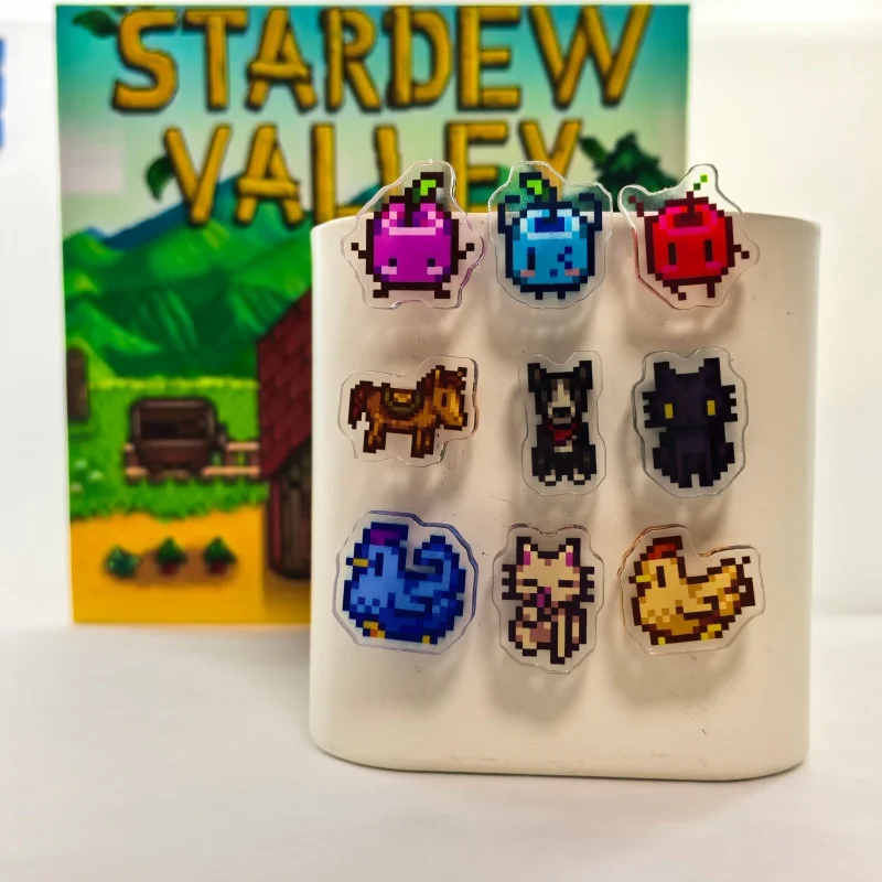Фото Новинка 2026 года: Коллекционный набор мини-магнитов на холодильник Stardew Valley из акрила с кодом для Switch и Steam. Модная игрушка-сюрприз в закрытой упаковке. №5