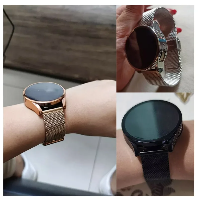 Фото Чехол для Garmin Vivoactive 5/Forerunner 245 2 в 1 + ремешок из нержавеющей стали, мягкий чехол из ТПУ №4