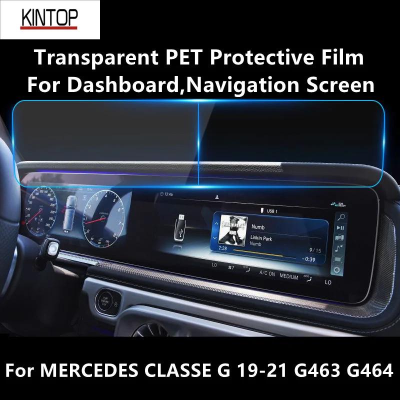 

For MERCEDES CLASSE G 19-21 G463 G464 Dashboard,Navigation Screen Transparent PET Protective Film Anti-scratch Repair Film