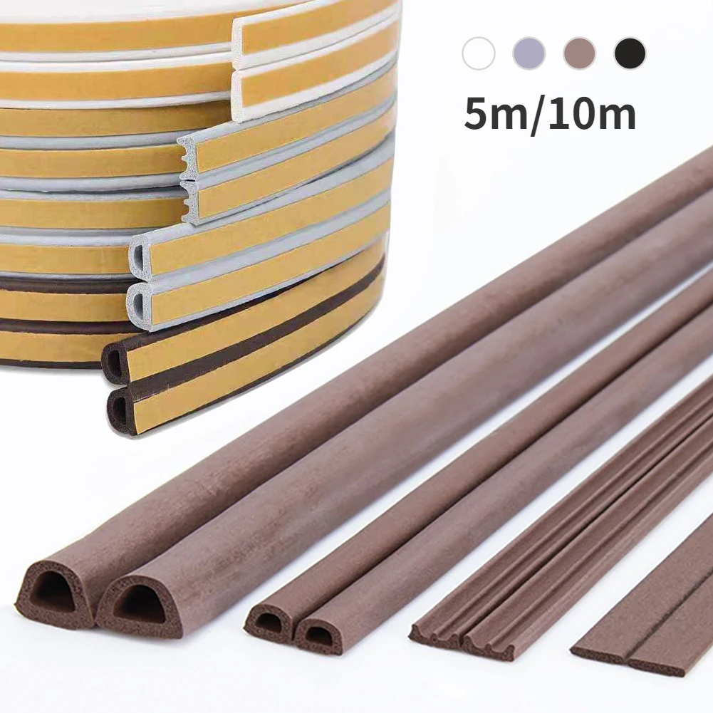 

Самоклеящаяся резиновая полоса для дверей и окон, 5/10 м