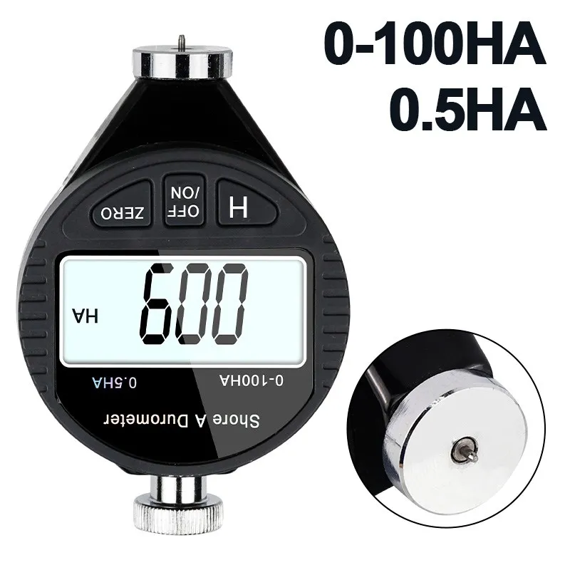 

Shore HA Hardness Tester Tire Plastic Rubber Test Tool Digital Durometer LCD Display 0-100HA Measuring Instruments Tools