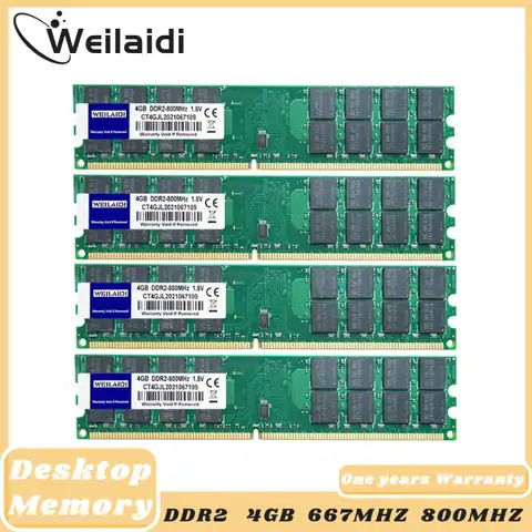WLD оперативная память DDR2 4 ГБ, 8 ГБ, 16 ГБ, 800 МГц, память для настольных компьютеров AMD, детская материнская плата, 240 контактов, модуль 1,8 в, низка...
