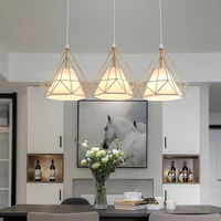 new nordic aisle diamond chandelier simple modern retro wrought iron living room dining room led ceiling chandelier