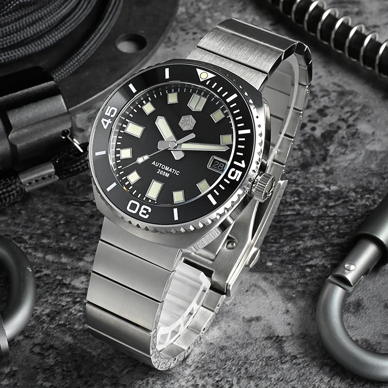Men's watch fully automatic mechanical table diving table abalone luminous SN045