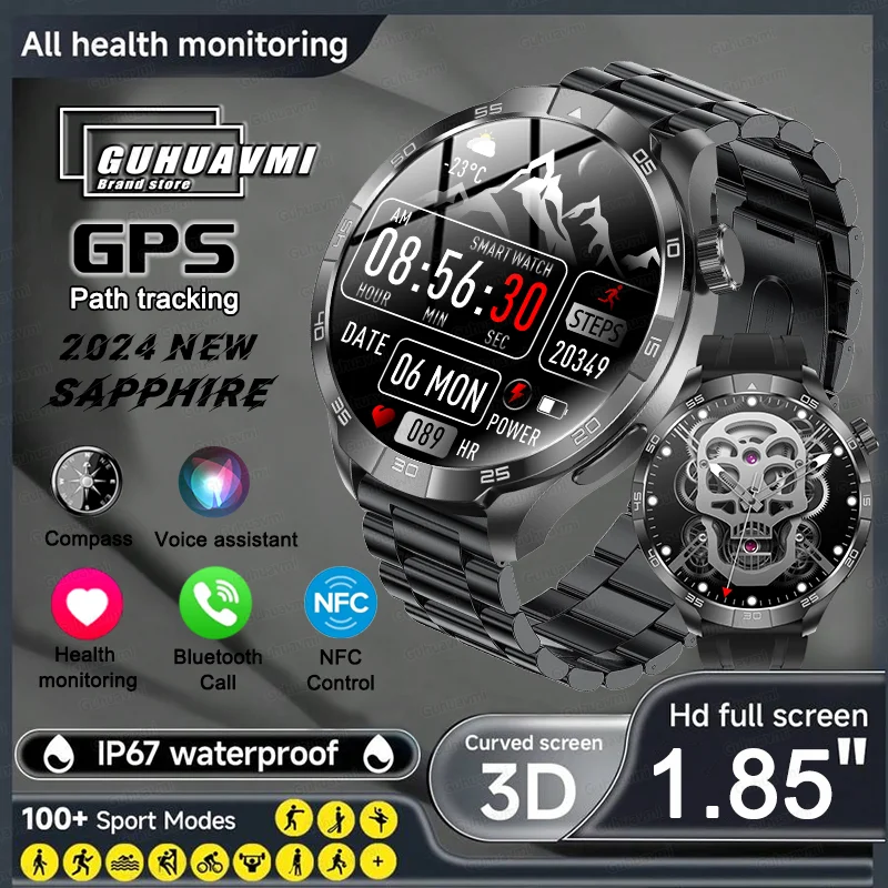 Мужские водонепроницаемые смарт-часы Xiaomi с GPS компасом Bluetooth вызовом батареей 410