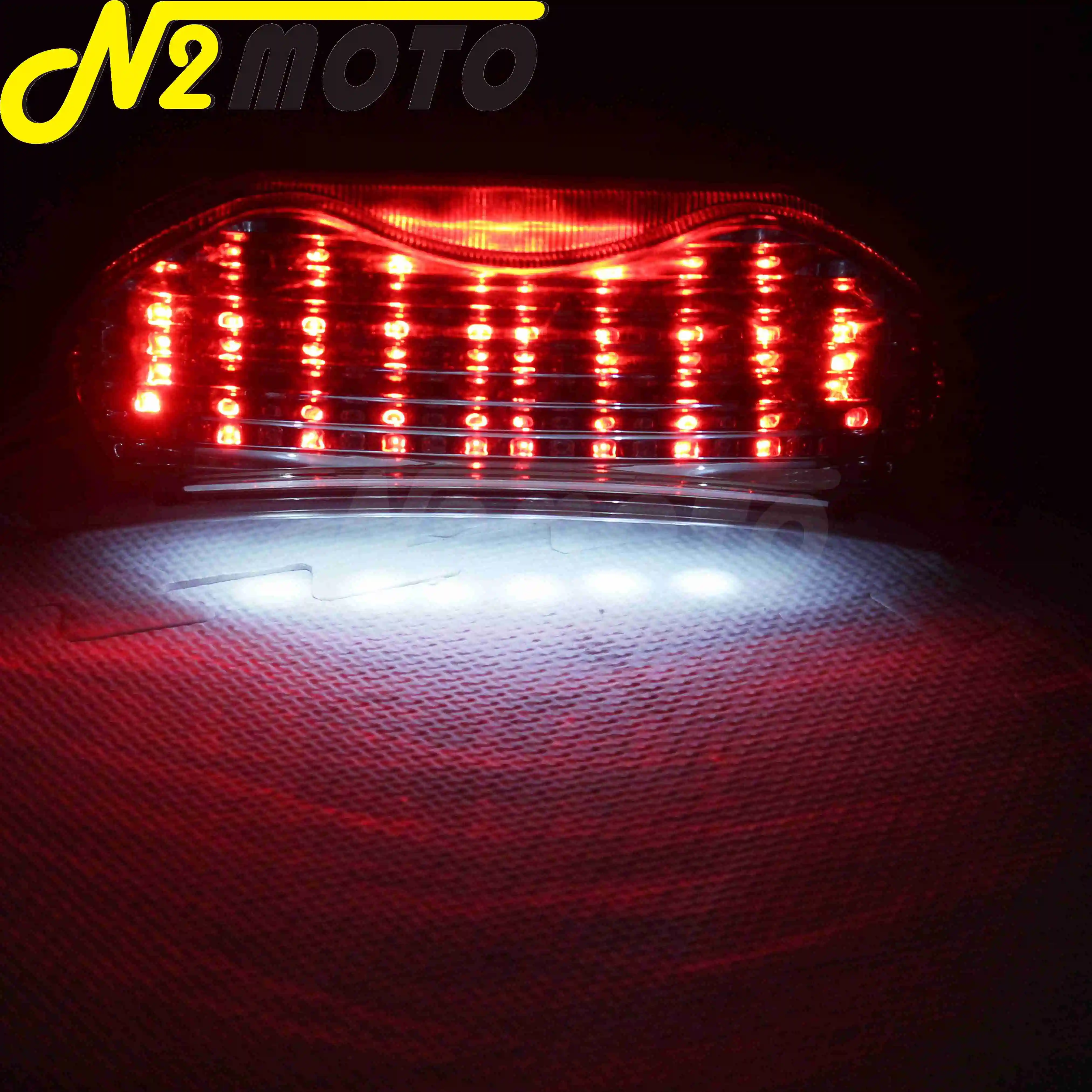 Светодиодные дымовые линзы для мотоциклов интегрированные Тормозные Сигналы