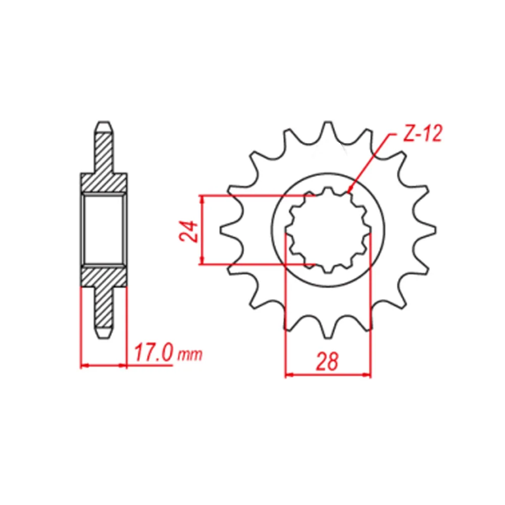 Передняя Звездочка для мотоцикла 525 15T Honda Road CB600 CB600F CB600S CB CBF Hornet 600 PC34 36 CBF600 CBF600N PC38 -
