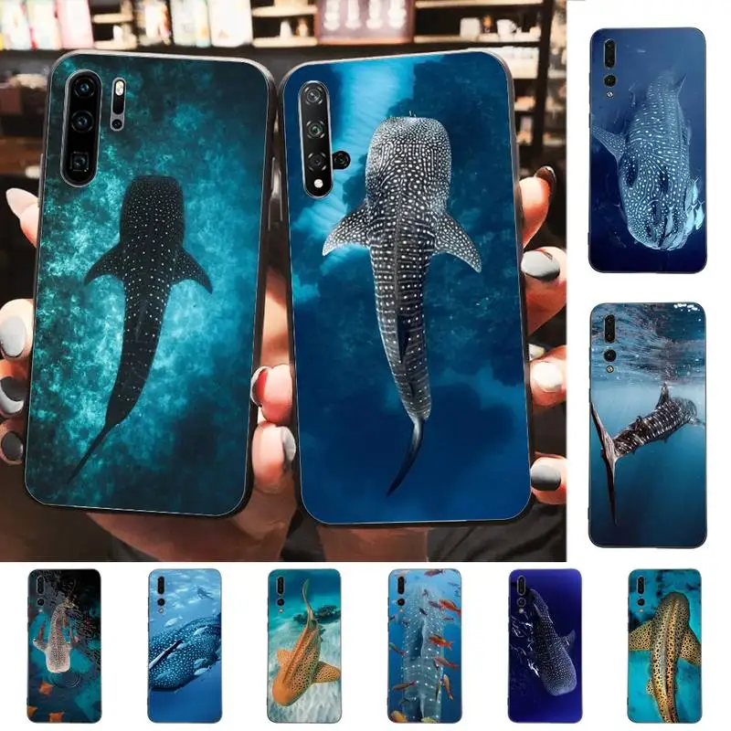 

Ocean Whale Shark Phone Case for Huawei P30 40 20 10 8 9 lite pro plus Psmart2019