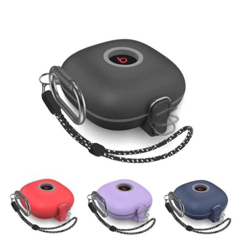 

Headphones carabiner Lock Case For Beats Fit Pro Shockproof Cover with Anti-Lost Lanyard Keychain