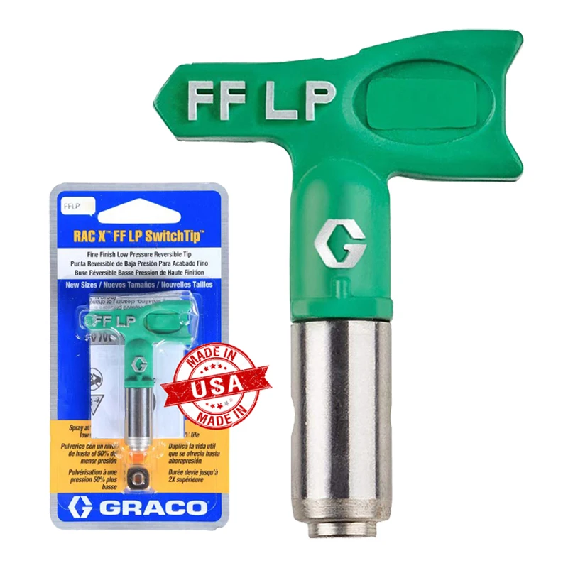 FFLP Nozzle 514,512 Original Tip Graco Original Airless Spray Tip Fine Finish Low Pressure Nozzle Guard For Airless Paint Spray