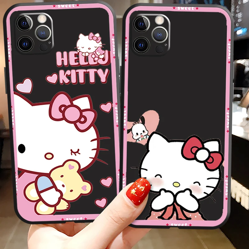 

Hello Kitty NEW Phone Cases For iPhone 11 12 Pro MAX 6S 7 8 Plus XS MAX 12 13 Mini X XR SE 2020 Soft TPU Funda Coque Back Cover