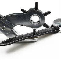 leather eyelet hole puncher revolve belt hole punch plier sewing machine watchband stitching plier perforator leather craft tool