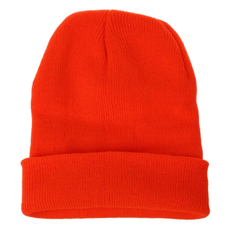 

Winter Beanie Knit Ski Cap Hat Warm (Bright orange)