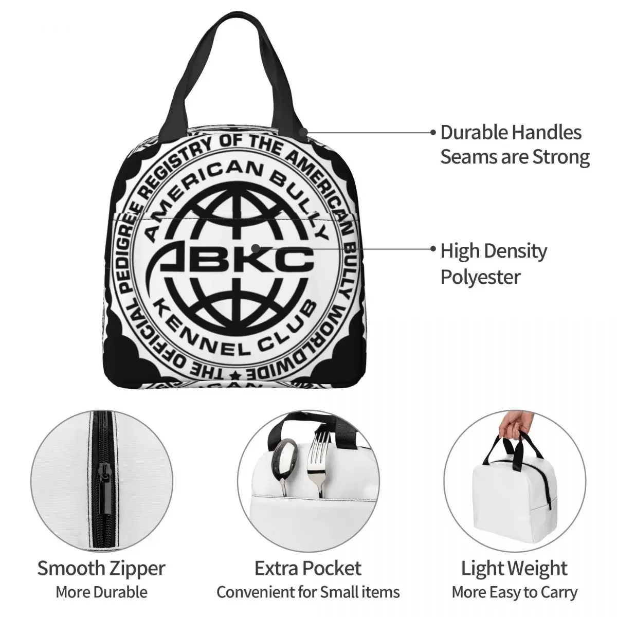 ABKC American Bully Kennel Club сумка для ланча унисекс портативный охлаждающий изолированный