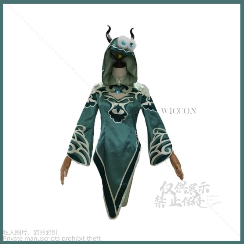 Фиона Гилман Жрица Косплей Аниме Игра Identity V Cos Костюм Зеленое Платье С Капюшоном