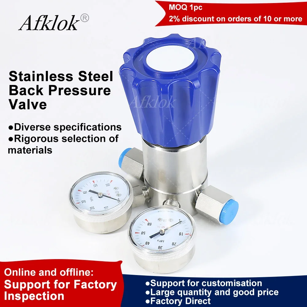 RW42 Редукционные клапаны высокого давления из нержавеющей стали 60 МПа для азота и